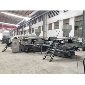 Quality Automatic Rotary PVC PCU Kids' Sandals Making Machine With Air Blowing 20 Stations for sale