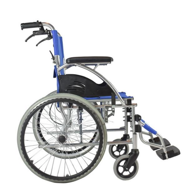 Buy ISO13485 Lightweight Manual Transport Folding Wheelchair With 100KG Load at wholesale prices