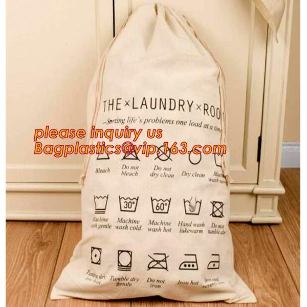 Nylon Canvas Biodegradable Baby 100% Organic Cotton Laundry Large Cotton Drawstring Laundry Pack