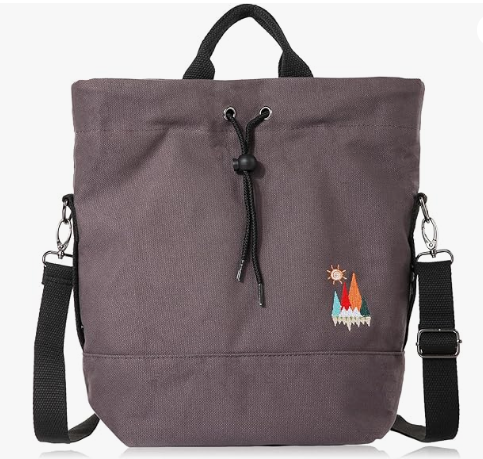 Women Canvas Tote Handbags Casual Shoulder Work Bag Crossbody Bag with Sunshine Embroidery