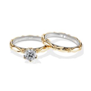 China OEM Solitaire Diamond Engagement Wedding Rings Solid 18K Gold Material ODM on sale