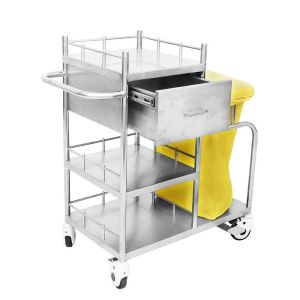 China First Aid Hospital Stainless Steel Trolley Multi Functional Metal Medical Trolley on sale