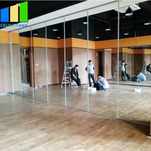 Flexible Mirror Movable Partition Walls Folding Sliding Partition With Mirror