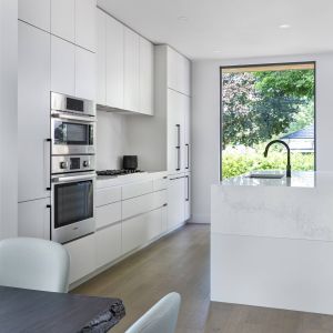 Home Furniture Modern Matte White Plastic Kitchen Cabinets