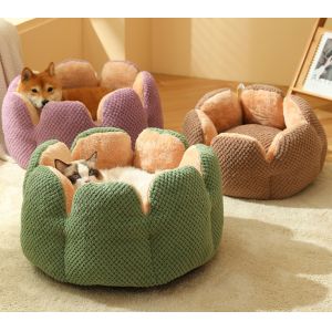 Cute and Comfortable sunflower cat bed Thickened Non-Slip Soft Pet Bed Suitable