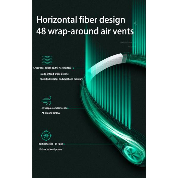 Portable Cooling Neck Hanging Fan Mini Wearable Sports Fan For Outdoors