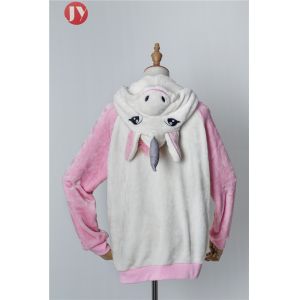 Two Pieces Set Long Sleeve Soft Bathrobe Soft Fleece Women Funny Rainbow Unicorn