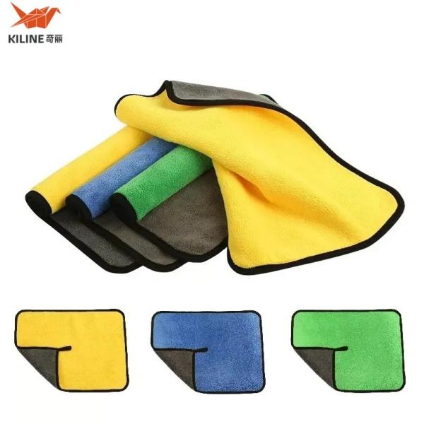 Super Absorbent Double Side Coral Fleece Microfiber Cloth 40x40cm Quick-Dry