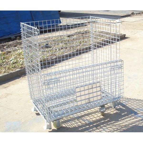 Buy Industrial stackable rigid welded storage cage with wheels at wholesale prices