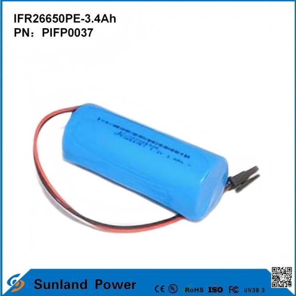 IFR26650PE-3.4Ah 3.2V LiFePO4 Battery Cell For Solar Light Flashlight Circle Life 2000 Times
