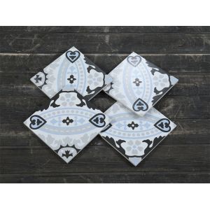 Blue 20x20cm Ceramic Rustic Tile for Indoor Floor