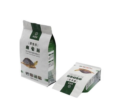 Laminated Material Flexible Packaging Side Gusset Custom Printed Animal Tortoise Feed Bag