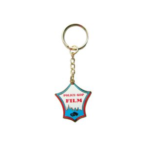 Gold Plating Zinc Alloy Metal Key Chain, Promotional Keychain with Epoxy, Custom