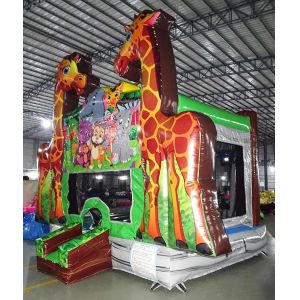 Quality Logo Custom Giraffe Bounce House For Party Rental Business for sale
