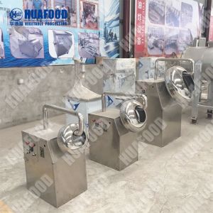 New efficient peanut dragee coater chocolate almond coating machinery