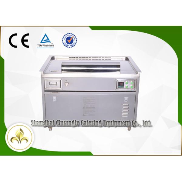 10 Seat Rectangle Electric / Induction Teppanyaki Grill Table With Ventilation / Precipitator