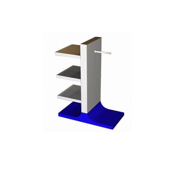 White Blue Wood Garment Display Stand Europe Style Movable For Hanging Clothes