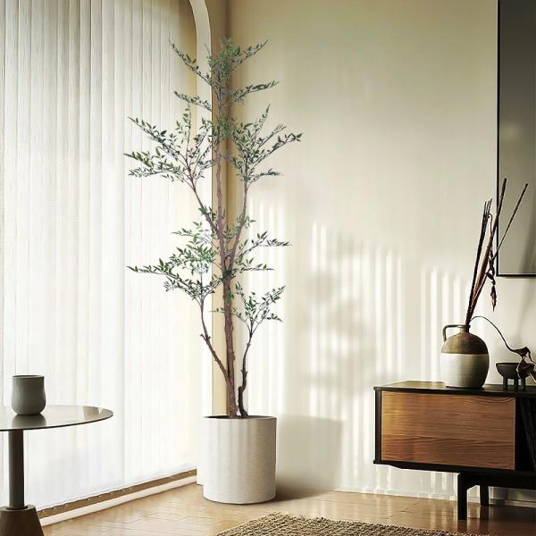 Wholesale Bonsai Red Green Variegated Artificial Plant Nandina Greenery Silk Heavenly Bamboo For Home Garden Outdoor Decor