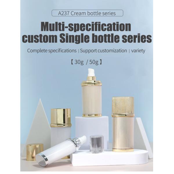 Acrylic Essential Oil Packaging Bottles 30ml 50ml Plastic Spray Bottles For Sunscreen / Essence / BB Cream