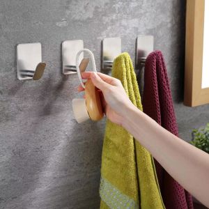 Convenient and Durable Adhesive Hooks for Bathroom Kitchen and Bedroom
