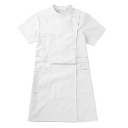 Short Sleeve Medical Lab Coat Woven Fabric Anti Pilling Coat