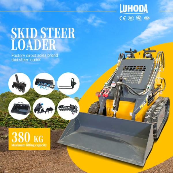 FREE SHIPPING!! Cheap Mini Skid Steer Loader diesel Mini Skid Steer Loaders Wheel Loader Mini 300kg 400kg Export USA