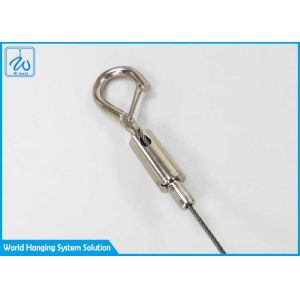 Adjustment Ceiling Mount Wire Rope Clamping With Spring Hook