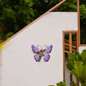 China Lifelike Metal Butterfly Yard Art Recyclable Garden Statues Metal Multiple on sale