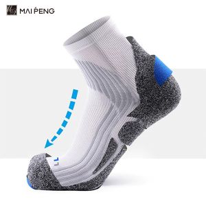 Cushion Padded Custom Cycling Socks Breathable Crew Bike Riding Socks