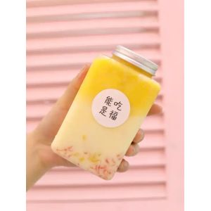 Reusable Double Walled Bubble Tea Bottles With Screw On Lids