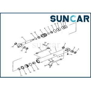 China 21X-63-02010 21X6302010 Boom Cylinder Seal Kit Komatsu Fits PC38UU-1 Boom Cylinder Sealing Kit on sale