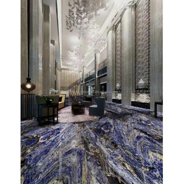 Modern Blue Stone Polished Cloisonne Marble Tile for Dining Room and Living Space