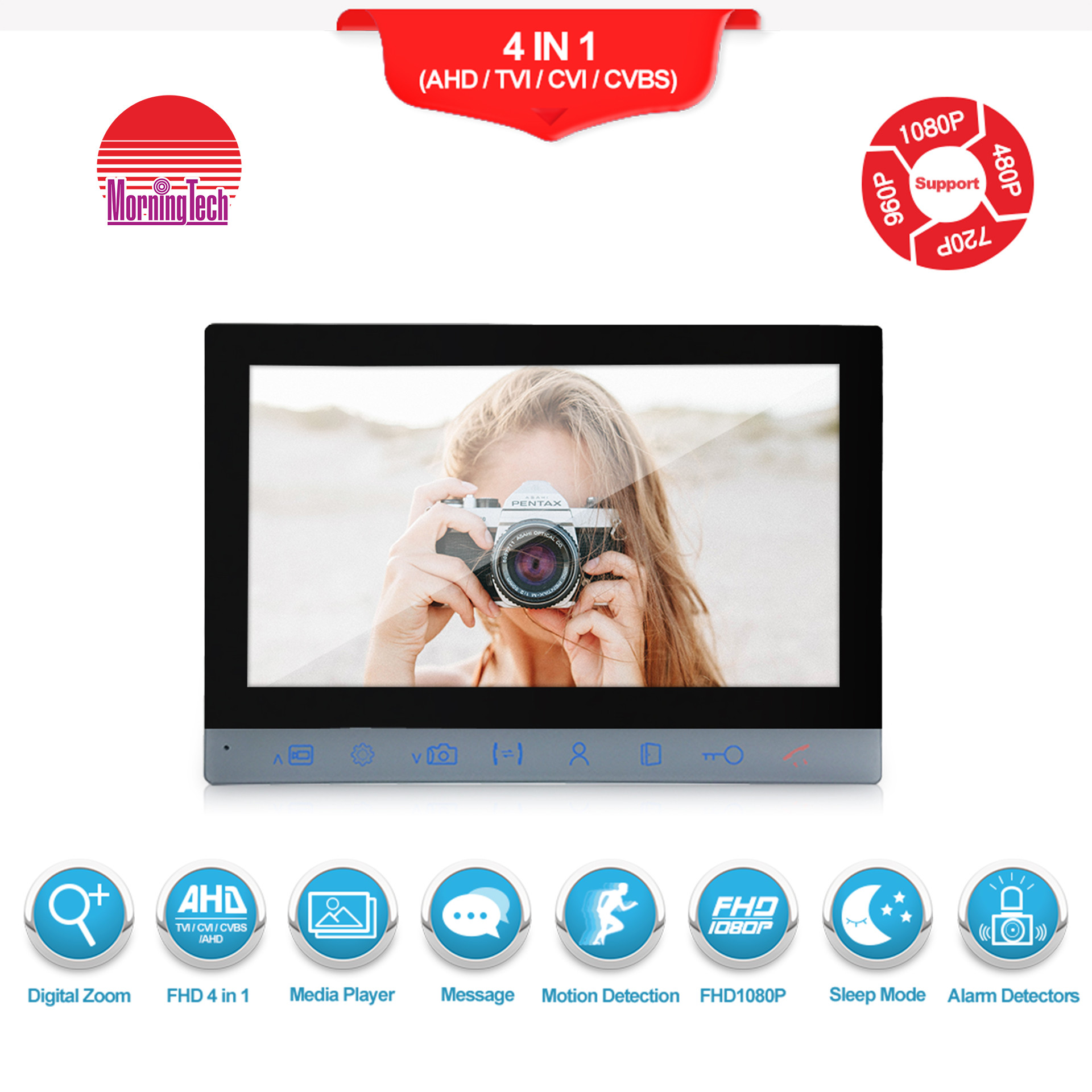 Quality Waterproof Doorbell Camera Indoor Bell 7 inch Video Door Phone Intercom for sale