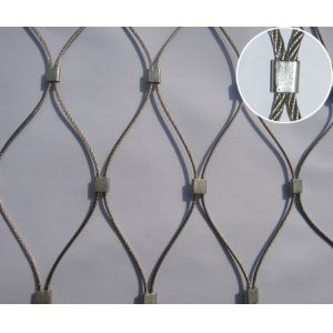 7*7 / 7*19 Stainless Steel Architectural Mesh , Ferruled Stainless Steel Rope Mesh
