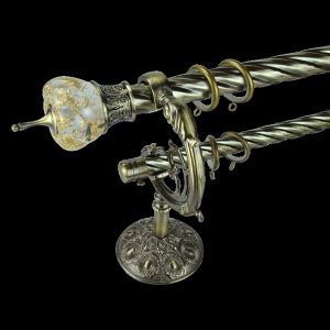 Needle Type Double Seat Rail 300cm Pipe Curtain Rods