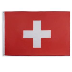 Quality Anti Fading 115g Knit Polyester Switzerland National Flag for sale