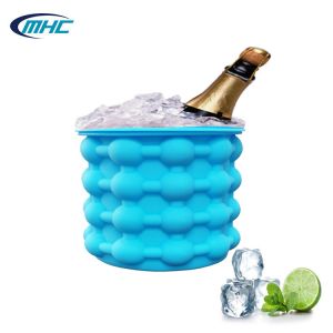 Collapsible Silicone Ice Mold Ice Cube Maker Ice Bucket Eco Friendly