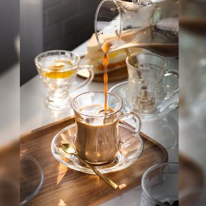 BPA Free Clear 150ml Classic Deluxe Glass Printed Cup