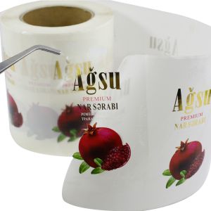 PE Shape Custom Bottle Label Clear Packaging Sticker Label