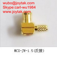 China High quality gold plated MCX plug right angle crimp type coaxial adapter MCX-JW-1.5 on sale