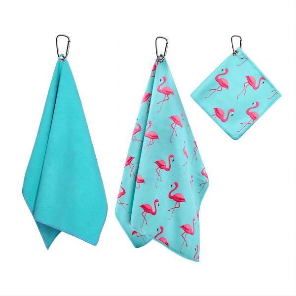 Buy Square Microfiber Golf Towel Low MOQ Customized Design at wholesale prices