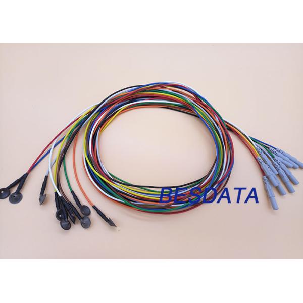 Gold Coated Cup Electrode EEG Silver Chloride Electrodes Lead Cable