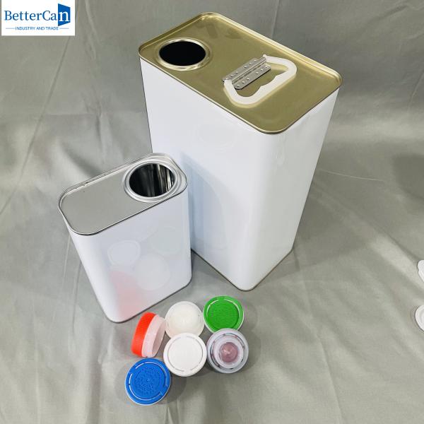 250ML Paint Packaging Material 5 Liter Metal Cans With Plastic Cap Tin Cans Package