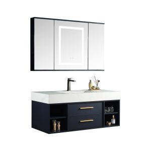 Modern Wall Mounted Bathroom Cabinet Group Sink Hotel Bathroom Furniture Custom