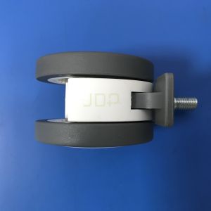 Medical trolley wheel with brake for hospital bed