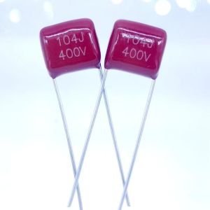 Quality Metallized Polyester Film Mini Capacitor CL21X 104J400V Laser Printing for sale