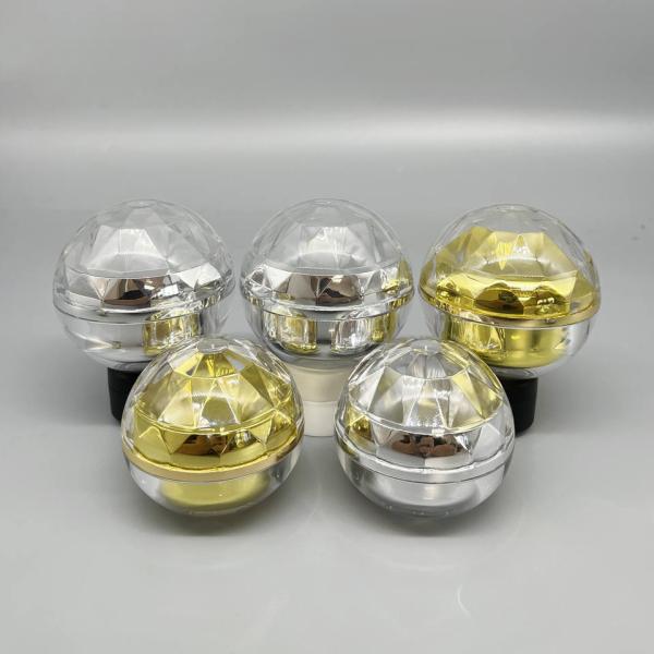 10ml Sphere Plastic Lotion Bottles Red / White / Green Eye Cream Jar 5g