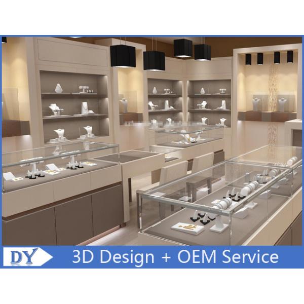 Buy Fashion Jewelry Store Interior Showroom Display Cases MDF + Tempered  Glass at wholesale prices