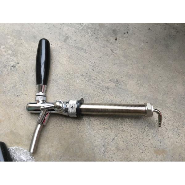 Beer tap faucet with long shank threads used in kegerator keg cooler, bar hotel