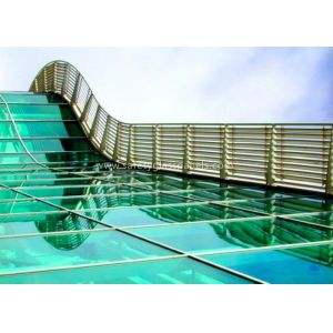 Skylight 5mm two layers laminated toughened glass , Processed Solid Bent